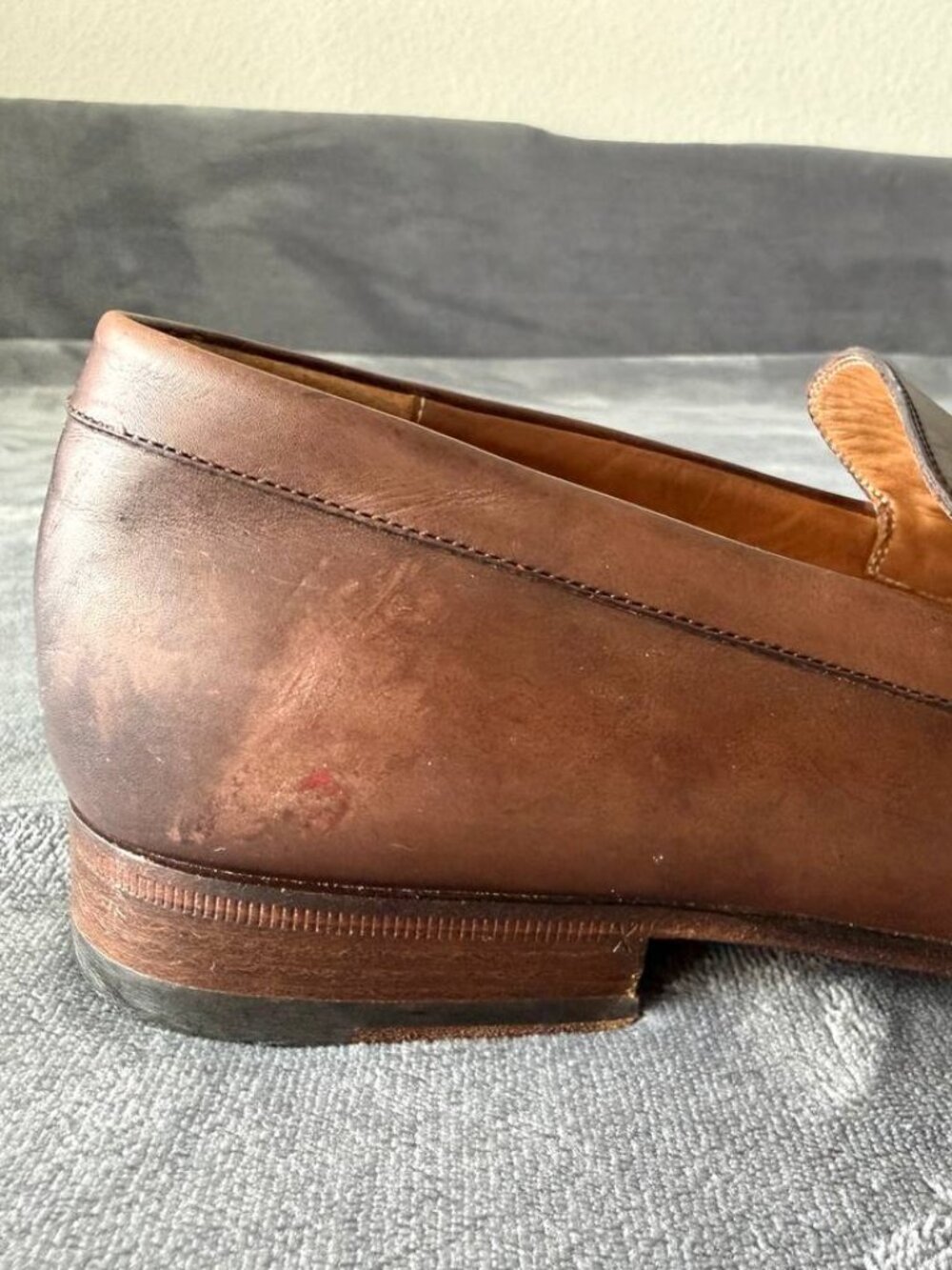 Gucci Horsebit Loafers Men 8 Brown Leather Dress Shoes Italy Slip-On Snaffle - Picture 11 of 14